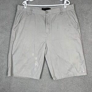 Oakley Golf Chino Shorts Mens Size 40 Grey Embroidered Logo - bleach stains